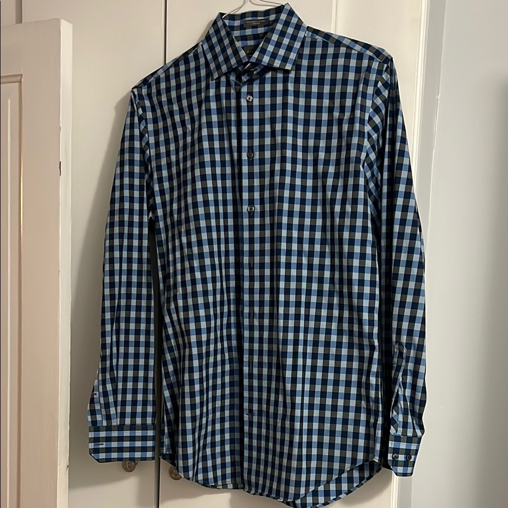 Men's Blue Checkered Shirt